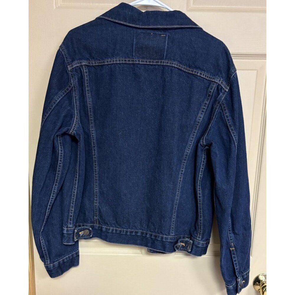 Levis Trucker Jacket Womens Medium Dark Wash Denim Button - Picture 2 of 6
